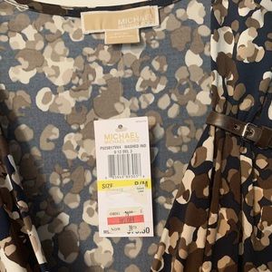 NWT Michael Kors Brown Blouse